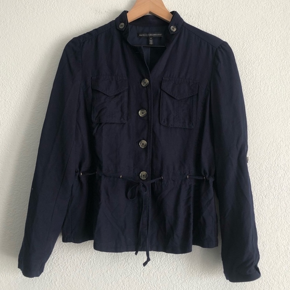 White House Black Market Navy Blue Light Weight Jacket